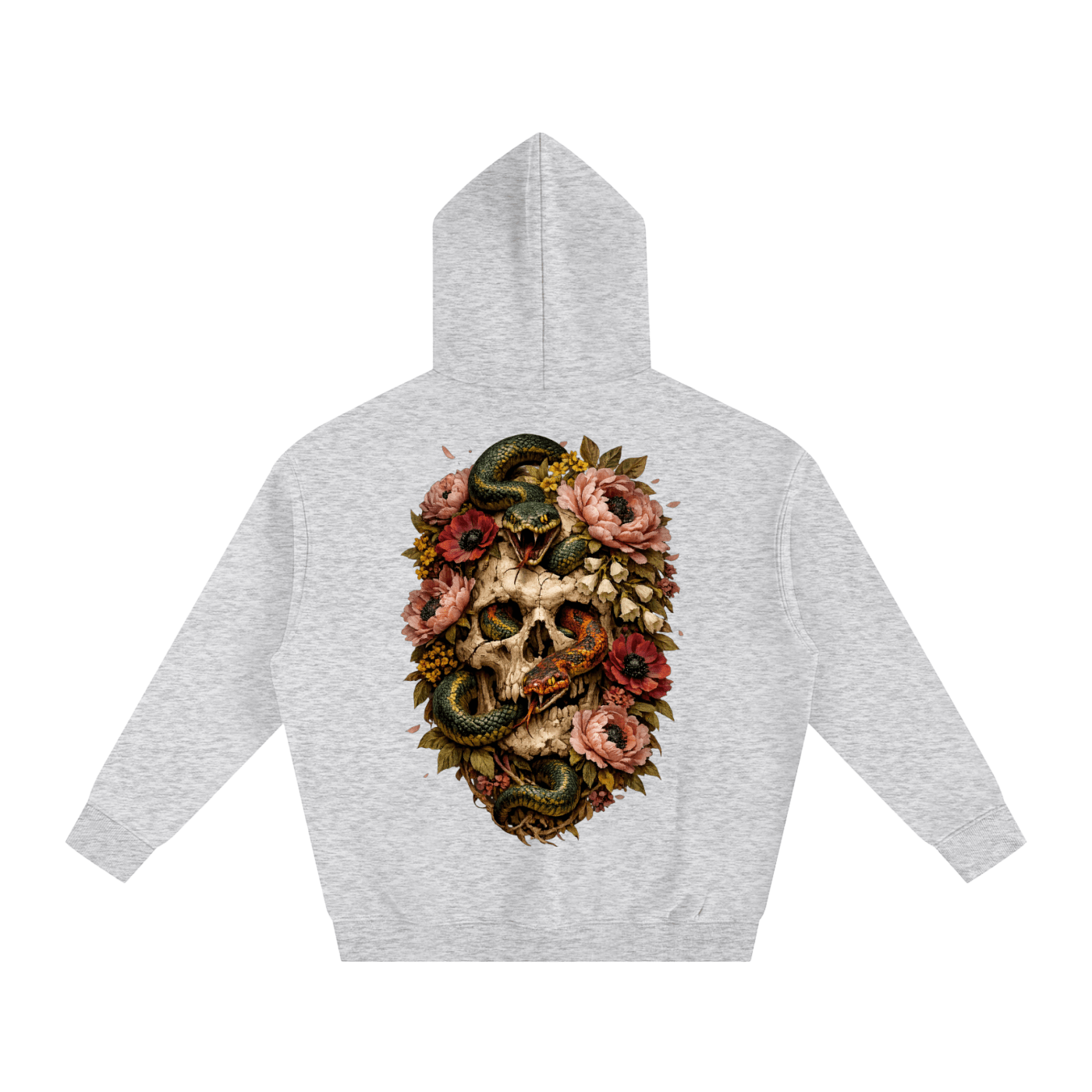 Skull Oversized Fleeced Hoodie - UpstateClothingCo