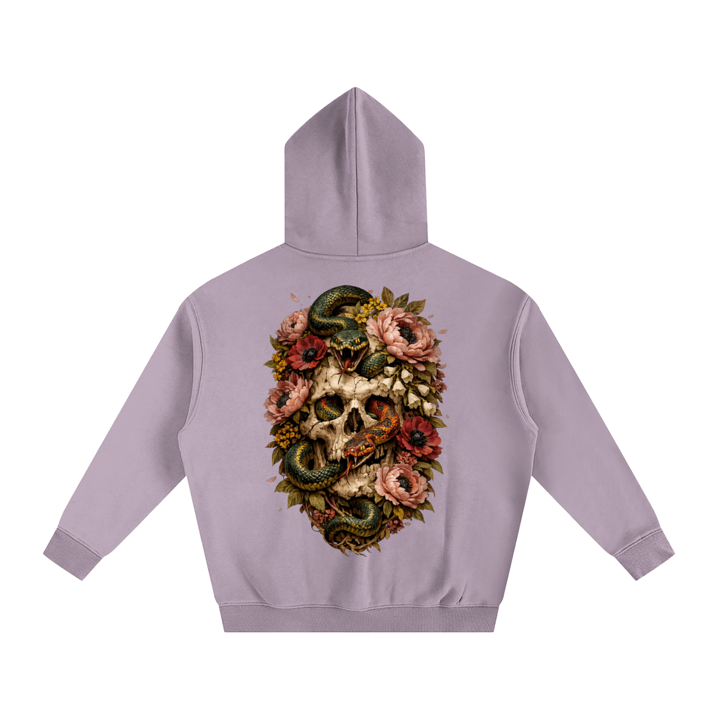 Skull Oversized Fleeced Hoodie - UpstateClothingCo